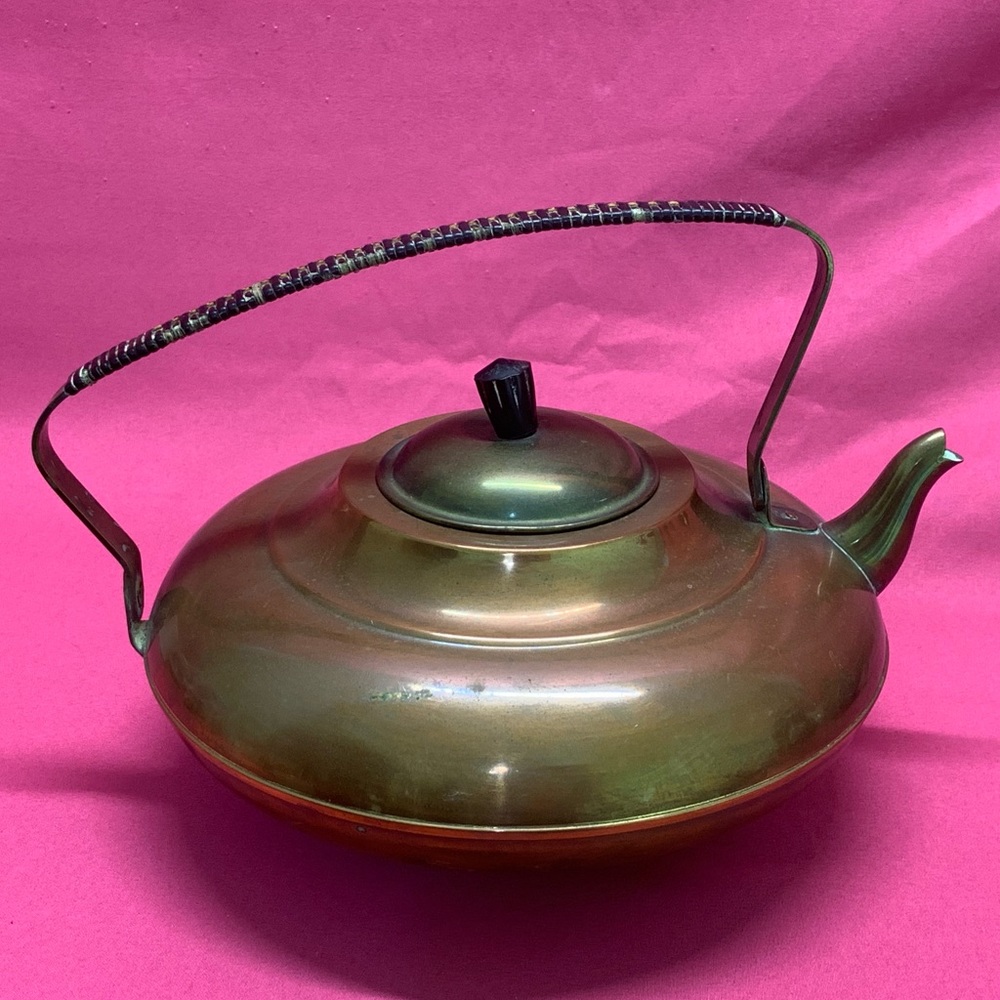 Vintage Copper & Brass Tea Kettle